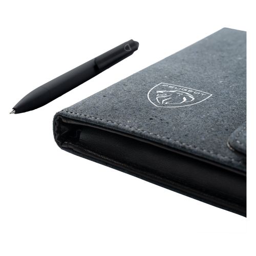 SET AUS TASCHE UND STIFT AUS RECYCELTEM LEDER