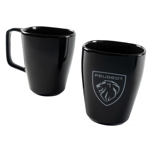TASSE GLÄNZEND MIT MARKENLOGO SCHWARZ
