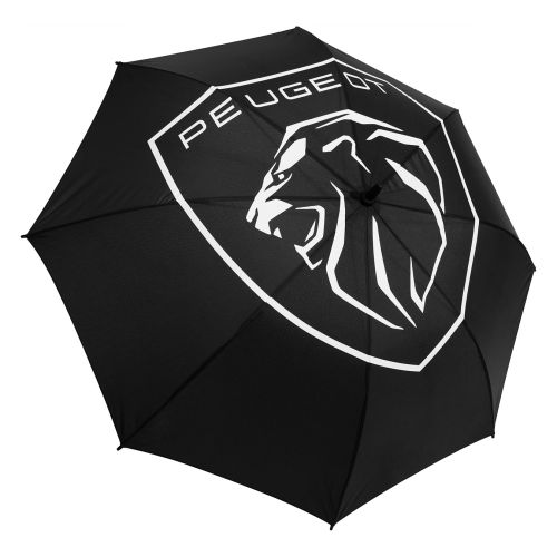 PGERADER REGENSCHIRM PEUGEOT BRAND LOGO SCHWARZ