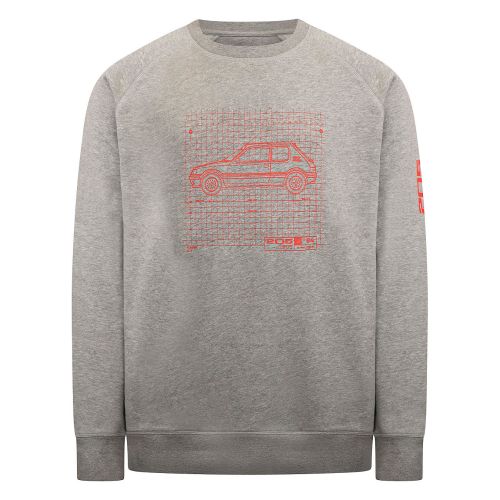 PEUGEOT 205 GTI SWEATSHIRT GRAU FÜR MÄNNER