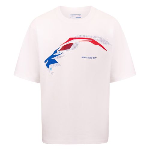 T-SHIRT PEUGEOT VERSION FRANCE OVERSIZE WEISS UNISEX